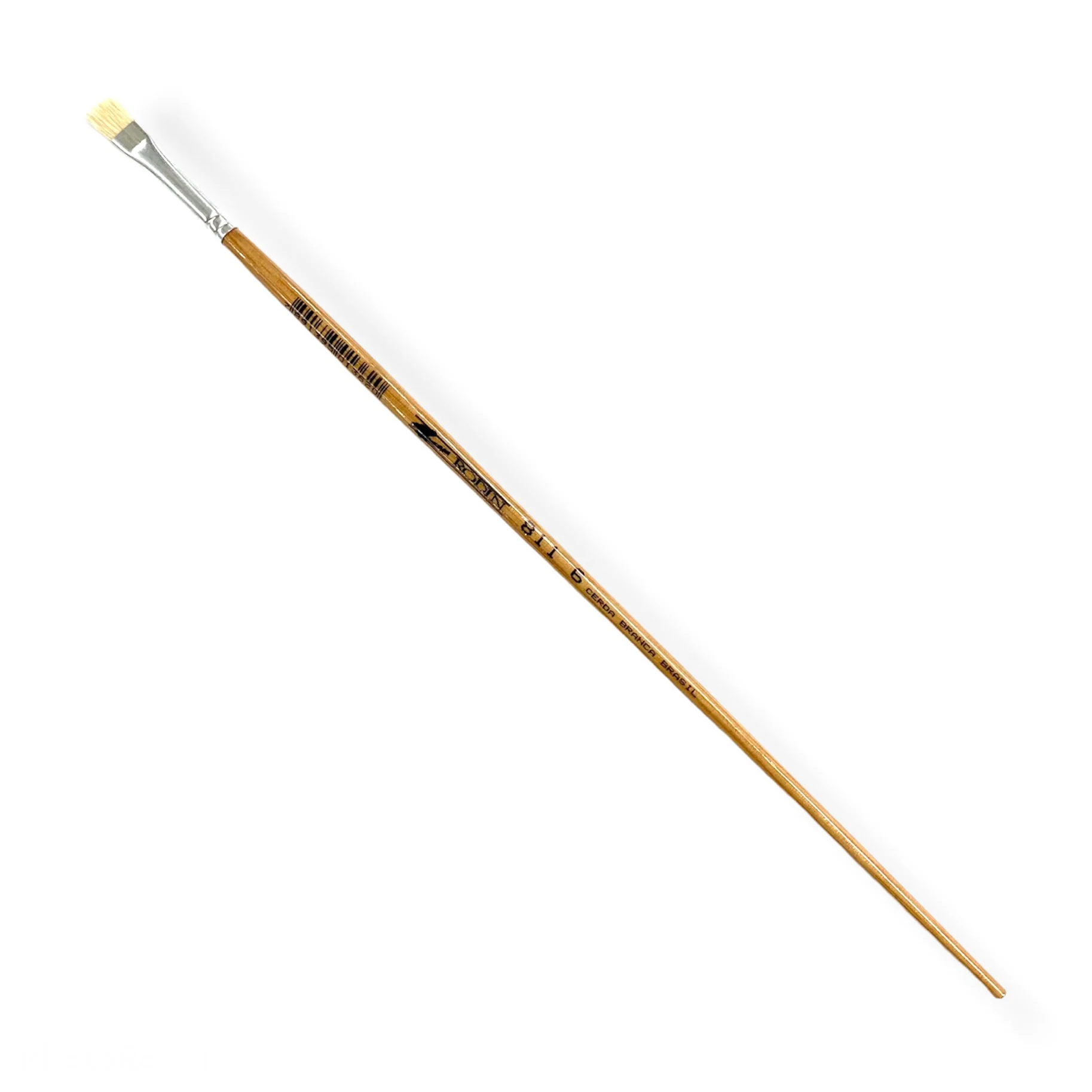 Pincel p/Oleo 811 Plano pelo Cerda #6 Natural Largo Rodin® 811-6 [Pieza]