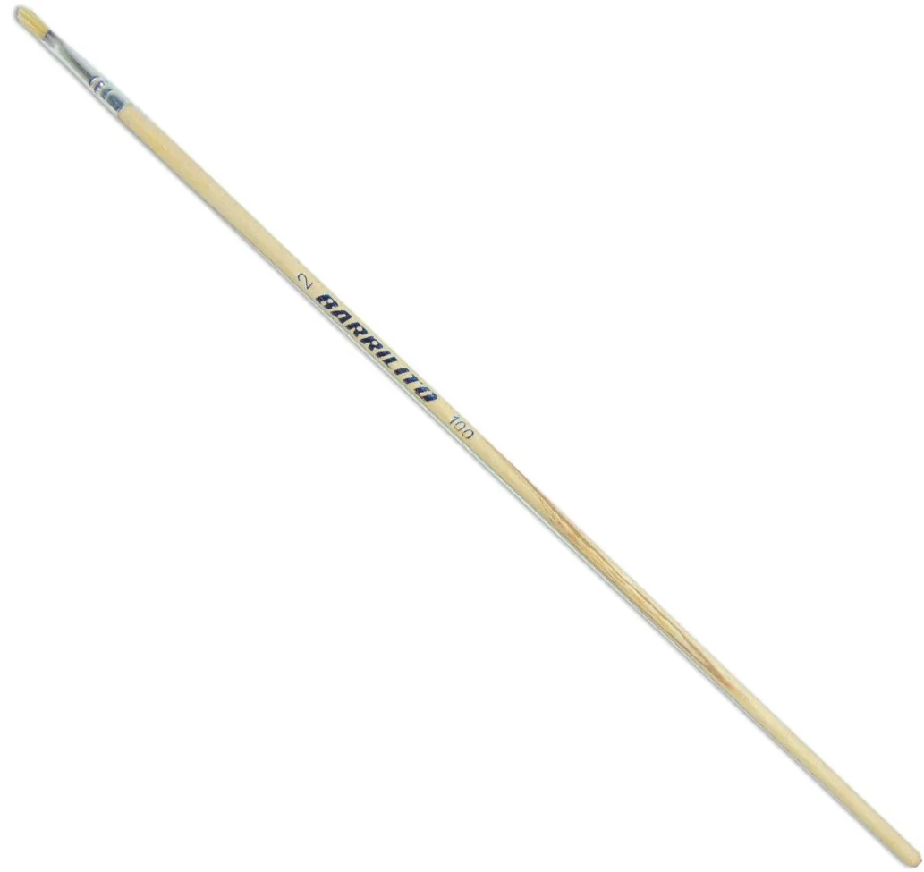 Pincel p/Oleo  Madera 100 Plano pelo de Cerdo Barrilito® [Pieza]
