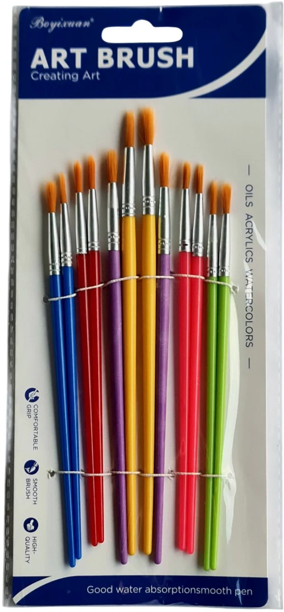 Pinceles Juego Redondos Multi-Técnica 251-12 c/12 Colores Plástico D'novac® PC002Z [Conjunto] - Image 3