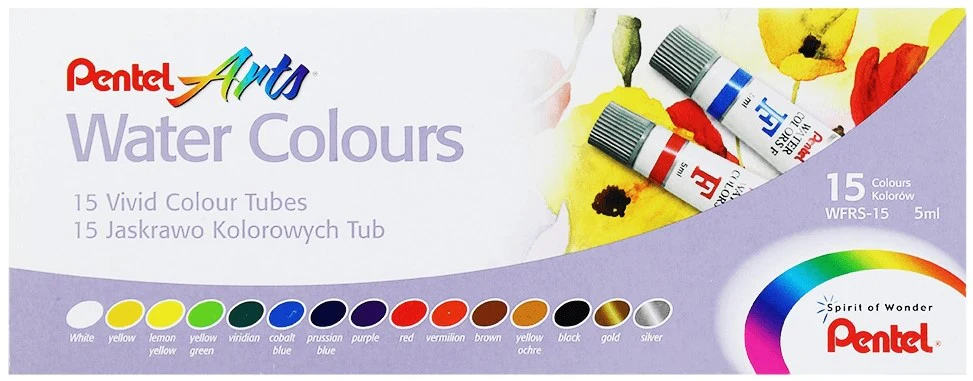 Pintura Acuarela  Colores Tubos 5ml Arts Water Colours Pentel® [Caja] - Image 4