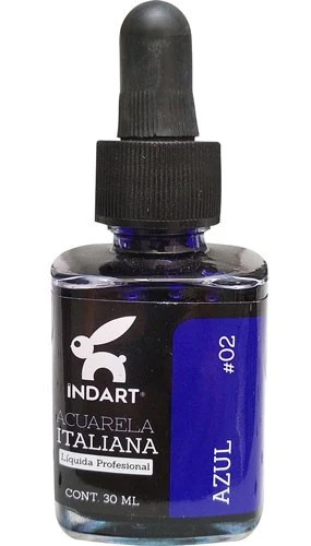 Pintura Acuarela Liquida  30ml 005 091 023 002 059 014 006 025 018 041 007 001 032 003 017 088 004 011 029 030 033 010 Italiana Vidrio INDART® [Frasco] - Image 4