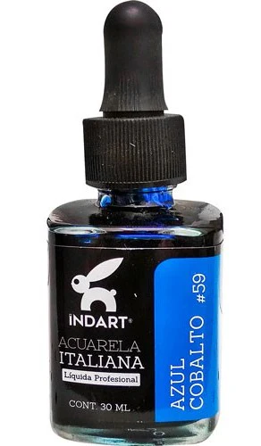 Pintura Acuarela Liquida  30ml 005 091 023 002 059 014 006 025 018 041 007 001 032 003 017 088 004 011 029 030 033 010 Italiana Vidrio INDART® [Frasco] - Image 5