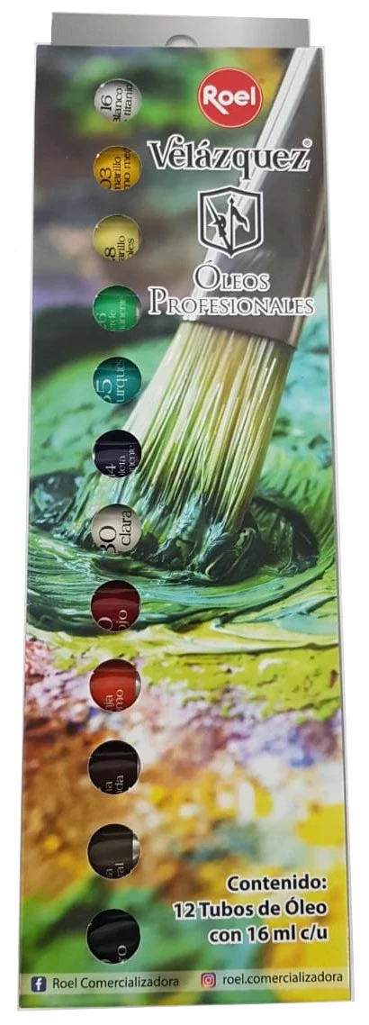Pintura Oleo Velázquez  16ml  Set Roel® [Paquete]