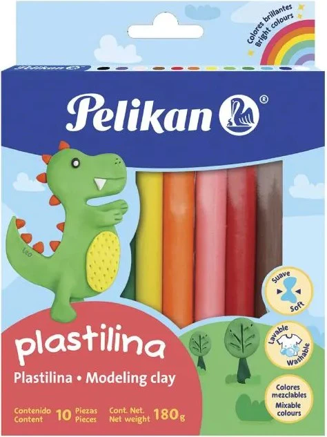 Plastilina Barra Barritas Colores Caja c/10 Pelikan® [Caja]