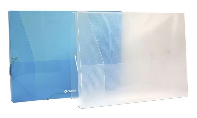 Porta Documentos Caja Plástico c/Liga Hori Azul ó Blanco Carta Oxford® F606 [Pieza]