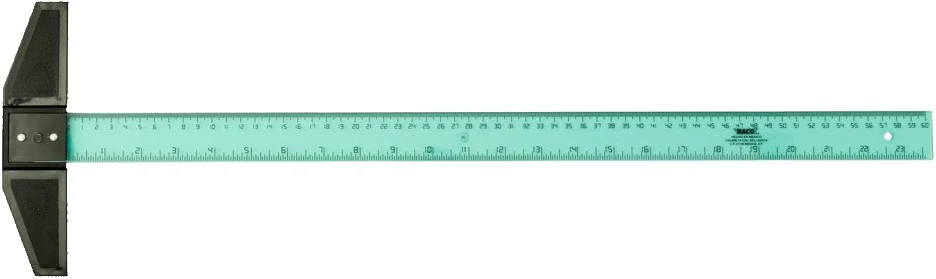 Regla "T" Escolar sin Bisel 60cm Graduada Plástico Baco® RT006 [Pieza]