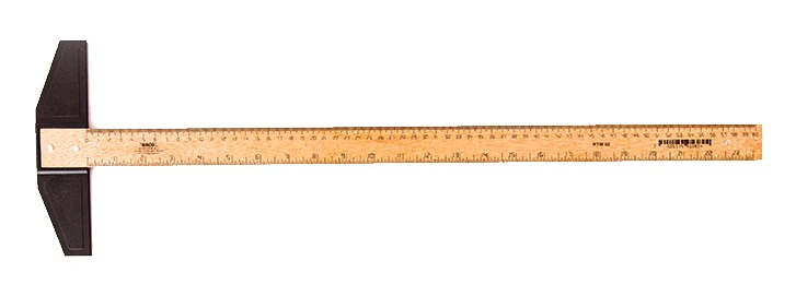 Regla "T" Escolar sin Bisel RTW-60 60cm Graduada Madera Baco® RT003 [Pieza]