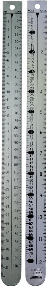 Regla Tipómetro 32cm Aluminio Sago® [Pieza] - Image 3