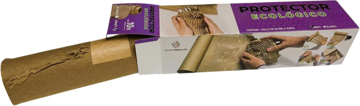 Rollo Papel para Empaque Tipo Malla Panal Kraft 30cm×10m TecnoEmbalajes® [Pieza] - Image 2