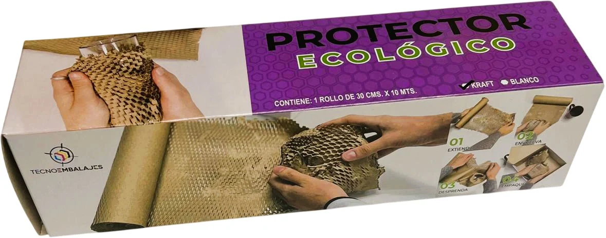 Rollo Papel para Empaque Tipo Malla Panal Kraft 30cm×10m TecnoEmbalajes® [Pieza] - Image 3
