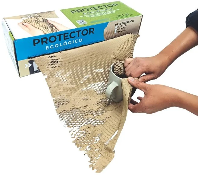 Rollo Papel para Empaque Tipo Panal c/dispensador Kraft 43cm×30m TecnoEmbalajes® [Pieza] - Image 2