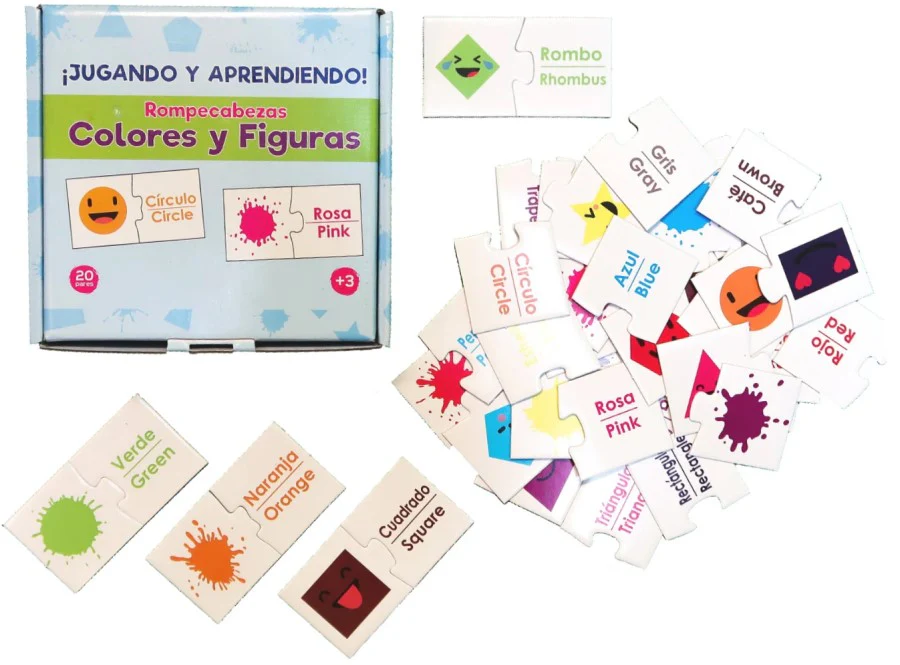 Rompecabezas Colores y Figuras Bilingüe 40 Piezas DaccArT® [Pieza]