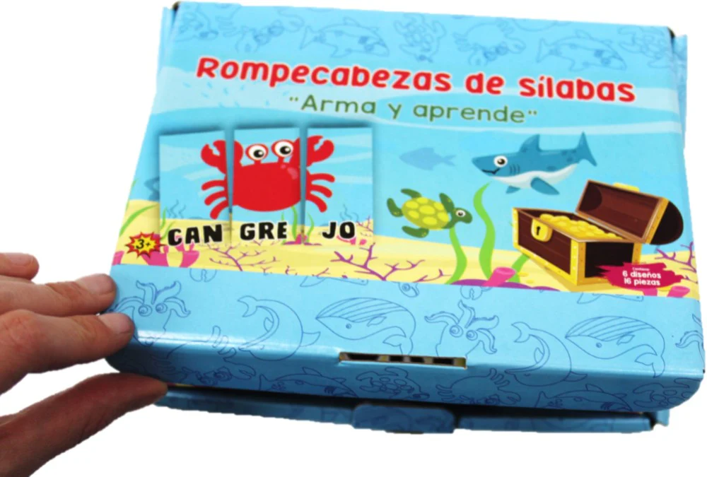 Rompecabezas Sílabas Animales Marinos 16 Piezas DaccArT® [Pieza]