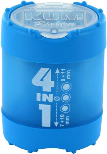 Sacapuntas de Plástico 4 In 1 (4 Orificios) Quadr Colores c/Deposito KUM® 102KMD [Pieza]