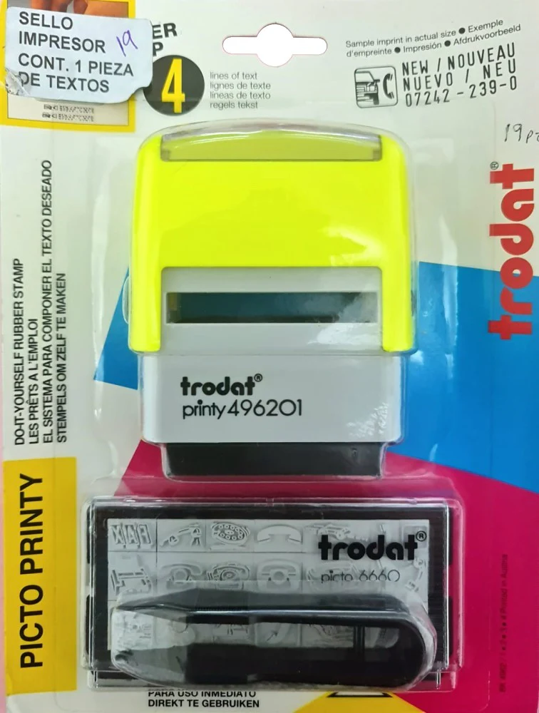 Sello Tinta Automática PictoPrinty c/imprentilla 47×18mm Trodat® 496201 [Pieza]
