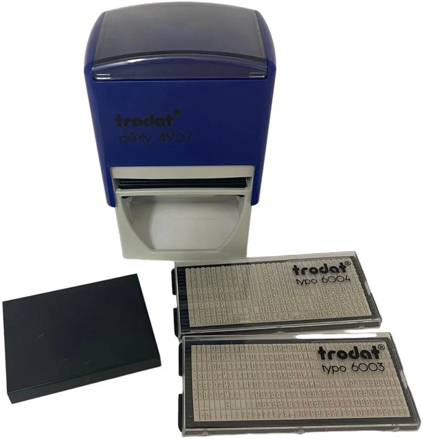 Sello Tinta Automática Printy c/2 Imprentillas 8 Líneas 63×43mm Trodat® 4957 [Pieza]