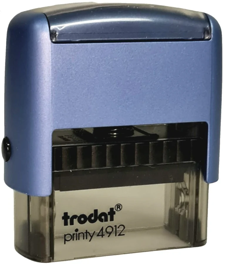 Sello Tinta Automática Printy Metallic Azul Metalico 47×18mm Trodat® 4912 [Pieza]