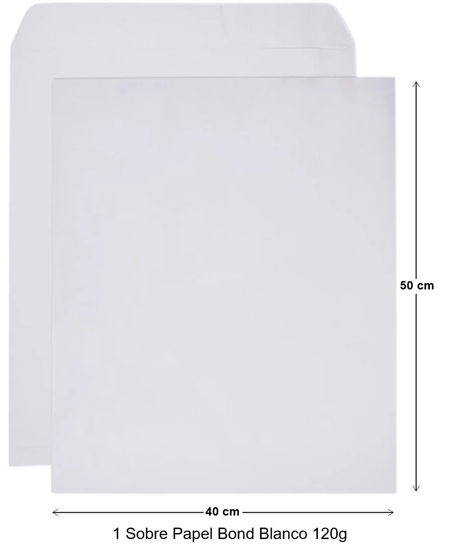 Sobre Bolsa Radiografía B-40 120g Blanco 40×50cm Irasa® [Sobre]