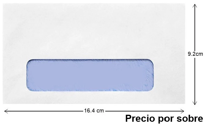 Sobre c/Ventana Celo-Flandes fondo impres 63kg Blanco Bond Carta 6¾ Nassa® [Sobre]