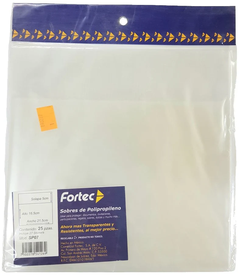 Sobre Polipropileno  c/25 Fortec® [Bolsa] - Image 5