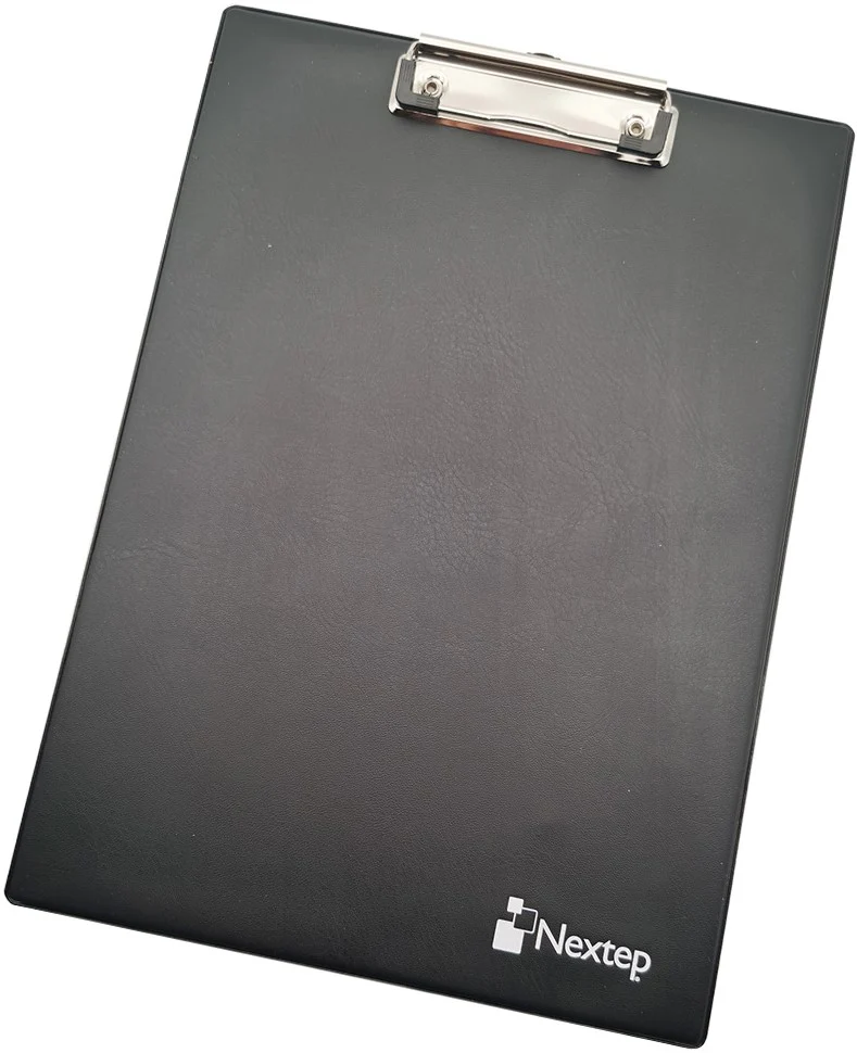 TablaAgarraPapel Vinilo Recubierta c/Clip Alambre Negro Carta Nextep® NE-172P [Pieza]