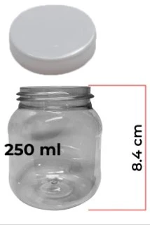 Tarro PET Cilíndrico  Cristal c/Tapa Blanca R-63 Envases® [Tarro] - Image 3