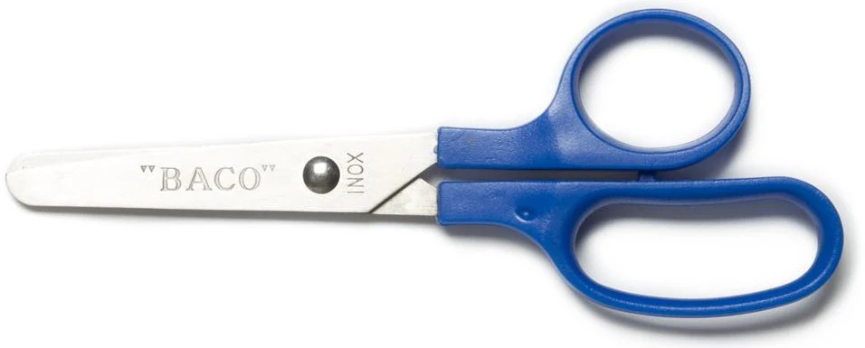 Tijera Escolar T-12 Escolar en Vinil 5¼" AceroInoxidable Baco® TJ006 [Pieza]