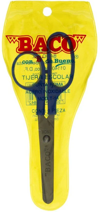 Tijera Escolar T-12 Escolar en Vinil 5¼" AceroInoxidable Baco® TJ006 [Pieza] - Image 2