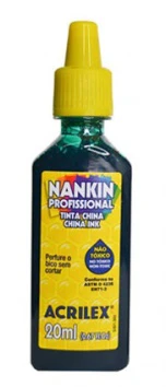 Tinta China Verde Bandera 20ml Acrilex® A05120511 [Contenedor plástico]