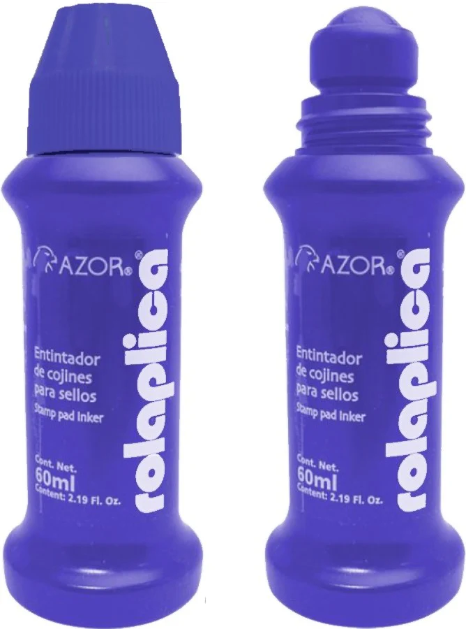 Tinta p/Sellos  60ml  Rolaplica AZOR® [Pieza]