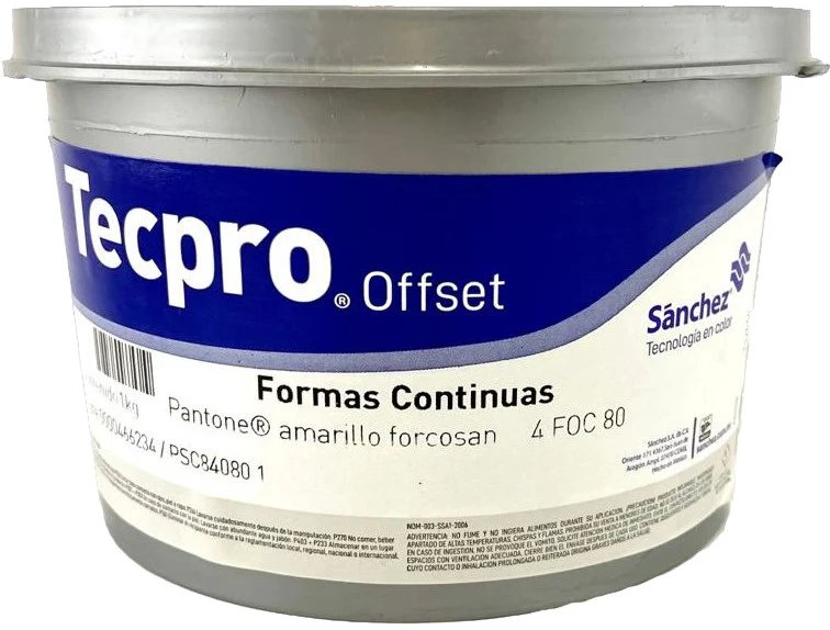 Tinta tono Pantone®formas  Forcosan Sanchez® [Kilo/Cubeta]