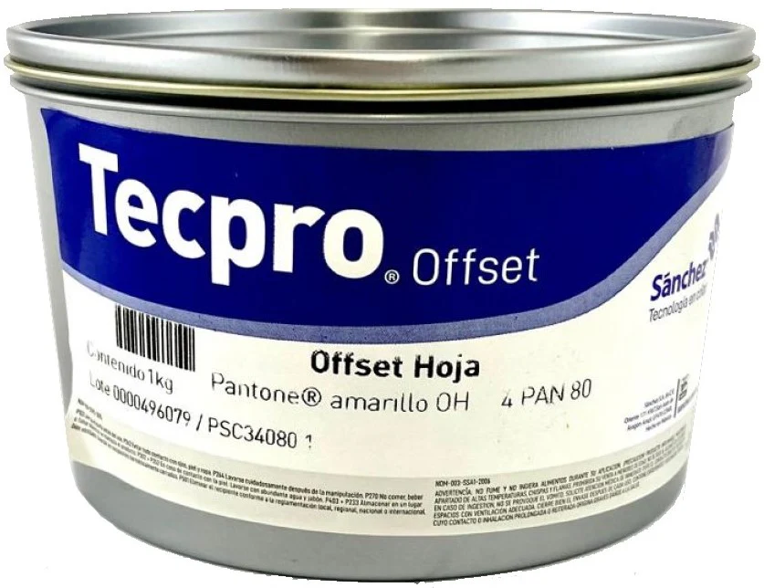 Tinta tono Pantone® Tecpro offset Sanchez® [Kilo/Contenedor plástico]